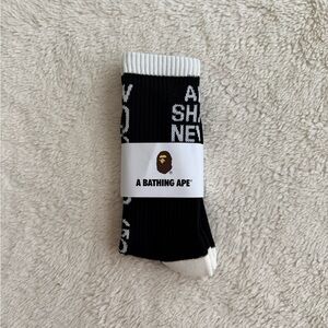 Men’s A Bathing Ape Socks, BAPE, World Gone Mad Bape, NWT